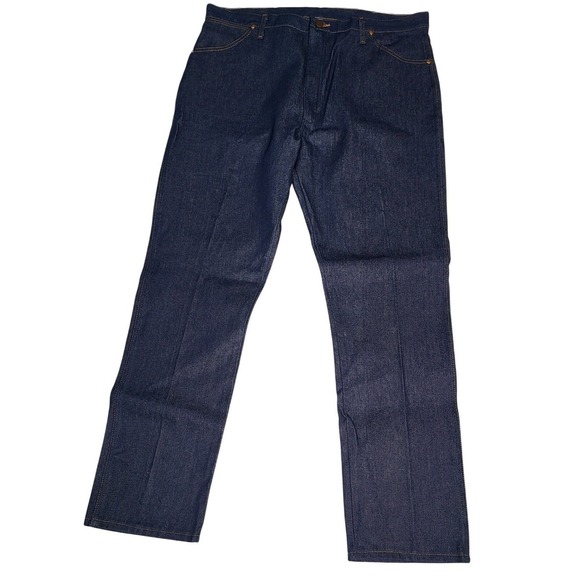 Vintage Wrangler Jeans Dark Denim Straight Leg Classic Fit Pants Size 42 New - Picture 3 of 7